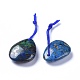 Natural Chrysocolla and Lapis Lazuli Pendants G-L505-28A-2