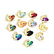 Real 18K Gold Plated Rack Plating Brass Micro Pave Cubic Zirconia Pendants KK-G466-03G-1