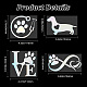 GORGECRAFT 8 Sheets 4 Style Holographic Dog Paw Car Stickers Self-Adhesive Dog Love Footprint Scratch Coverage Auto Sticker Reflective Bumper Decals for Trucks Motorcycles Laptop Automotive Exterior STIC-GF0001-04A-2