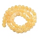 Fili di perline di calcite naturale al miele G-R494-A05-03-2