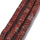 Chapelets de perles en jaspe de sésame rouge naturel / jaspe kiwi G-Z006-C20-1