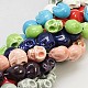 Handmade Porcelain Beads Strands PORC-A057-18x15-M-2