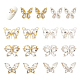 BENECREAT 24Pcs Butterfly Nail Charms 3D Alloy Rhinestone Nail Jewelry Gold Silver Crystals for DIY Women Nail Art Decoration Craft Jewelry Nail DIY Mixed Color MRMJ-BC0003-40-1