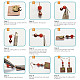 Sunnyclue 1 caja diy 8 pares etiqueta de estampado en blanco pendiente colgante kit de inicio de fabricación de joyas para mujeres niñas principiantes adultos cobre rojo libre de níquel DIY-SC0005-29-4