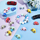 Olycraft 21Pcs 7 Colors Car Silicone Beads SIL-OC0001-12-5