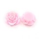 Glitter Style Resin Rose Flower Flatback Beads X-RESI-I023-02F-1