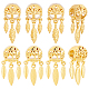 SUPERFINDINGS 16Pcs 2 Style Tree of Life Dream Catcher Charms With Leaf Tassel Golden Family Big Hole Bead Charms 25x11x6~77mm Feather Tassel Bead Pendants for European Necklace Jewelry MPDL-FH0001-08-1
