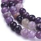 Fili di perle di pietra mica naturale di lepidolite / viola G-K415-4mm-4