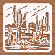 Stencil di cactus del deserto benecreat DIY-WH0391-0056-3