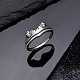 Shegrace anello regolabile con 925 rana in argento sterling placcato rodio JR847A-4