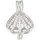 Beebeecraft 1 ciondoli a gabbia con perline vuote in argento sterling placcato rodio STER-BBC0005-70B-1