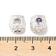 Латунные кубические сиреневые циркониевые европейские бусины KK-A254-13S-01-2
