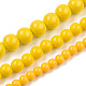 Opaque Solid Color Glass Beads Strands GLAA-T032-P8mm-08-4