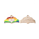 Regenbogenfarbene Pride-Emaille-Anhänger aus Legierung ENAM-K067-17-4