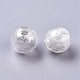 Argento fatti a mano rotonda vetro stagnola perle X-FOIL-G019-10mm-14-2