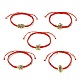 Bracelet de perles tressées en résine mauvais œil avec perles d'animaux en alliage pour femmes BJEW-JB09186-1