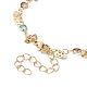 Realizzazione di braccialetti con catena a maglie con perline di vetro AJEW-JB01150-32-3