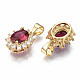 Brass Micro Pave Cubic Zirconia Charms KK-N227-54D-NF-2