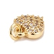 Brass Micro Pave Cubic Zirconia Charms KK-A161-13G-3