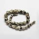 Natural Pyrite Polygon Graduated Beads Strands G-F197-01-2