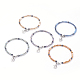 Electroplate Glass Bracelets BJEW-JB03399-1