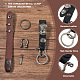 Biyun 2Pcs 2 Colors Leather Clasps Keychain KEYC-BY0001-04-4