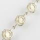 Perla natural collar de abalorios y pulseras y anillos conjuntos con los fornituras de bronce tono de platino SJEW-R045-02-9