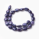 Chapelets de perles en verre opaque de couleur unie GLAA-E405-02B-A-2