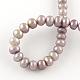 Natural Pearl Flat Round Bead Strands PEAR-R013-04-2