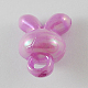 Opaque AB Color Acrylic Cartoon Rabbit Head Charms SACR-R697-M19-2