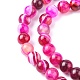 Agata a strisce naturali / fili di perle di agata fasciate G-K166-13-8mm-03-2