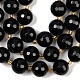Натуральные бусины из черного оникса (окрашенные и нагретые) G-C249-A11-16mm-5