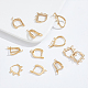 20 шт. 5 стиля латунная фурнитура для сережек-колец KK-HY0003-47-4