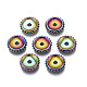 Rack Plating Rainbow Color Alloy Beads PALLOY-S180-355-1