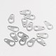 316 Surgical Stainless Steel Chain Tabs, Chain Extender Connectors, Stainless Steel Color, 9x5x0.5mm, Hole: 1.5mm & 3mm