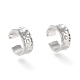 Brass Micro Pave Clear Cubic Zirconia Cuff Earrings Sets EJEW-I249-19P-4