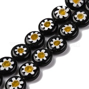 Ручной работы millefiori стеклянные бусины нитки LAMP-G164-04J