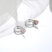 Серьги-сердечки из нержавеющей стали JK4182-2