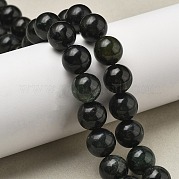 Нити бусин из натурального черного нефрита G-D0001-06-12mm