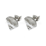 Accessoires de puces d'oreilles en 304 acier inoxydable STAS-L024-003P-04