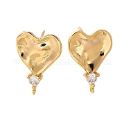 Латунные серьги-гвоздики из циркония KK-Z092-03G