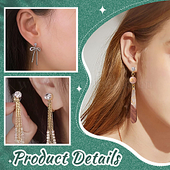 16 шт. 2-х стилевые латунные клипсы-серьги KK-PH0001-84