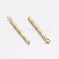 304ステンレスペンダント  バー  ゴールドカラー  33x1.5x1.5mm  穴：2mm&nbsp;X-STAS-F155-19G-D