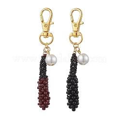 2 шт. 2-х цветная подвеска в виде бейсбольной биты из бисера HJEW-MZ00180