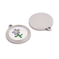 Подвески из нержавеющей стали 304 с эмалью&nbsp;STAS-L022-177B-P