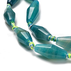 Натуральный голубой агат бисер нитей G-F807-C02-01