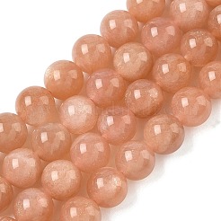 Натуральный Sunstone бисер пряди&nbsp;G-J363-10-8mm