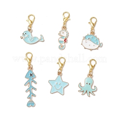 Подвесные украшения из сплава эмали&nbsp;HJEW-JM03296