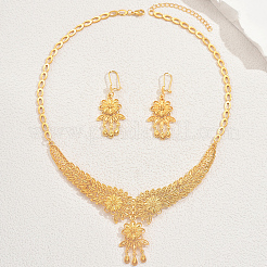 Элегантный сплав ожерелье и серьги с кисточками из цветка и сплава для женщин свадьба&nbsp;US0443