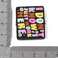 Прямоугольные пищевые экологически чистые силиконовые фокусные бусины&nbsp;LS-SIL-C006-01B